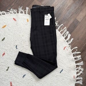 Men's Black Plaid Pants